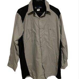 Uniweave Soft Comfort Gray and Black Work Shirt Size Large